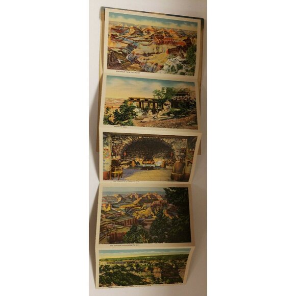 Grand Canyon Rim Drive,  Postcard folder, 1930s, (PA60) - Picture 5 of 6